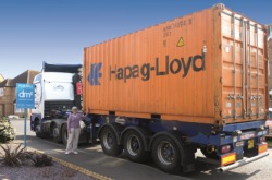 Jane Ebeling's removals lorry being loaded in Colchester